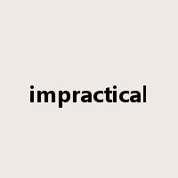 impractical是什么意思