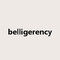 belligerency是什么意思