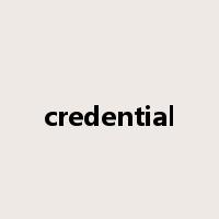 credential