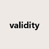 validity是什么意思