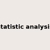 statistic analysis是什么意思