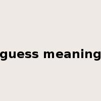 guess meaning