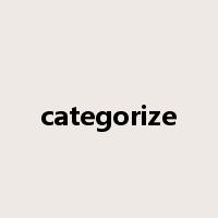 categorize