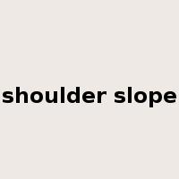 shoulder slope是什么意思