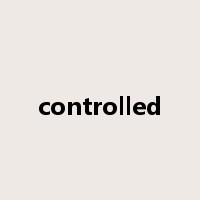 controlled是什么意思