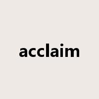 acclaim是什么意思