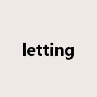 letting是什么意思