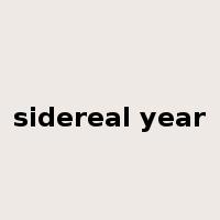 sidereal year是什么意思