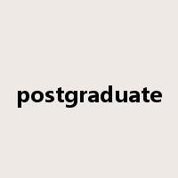 postgraduate是什么意思