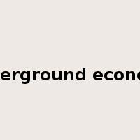 underground economy是什么意思