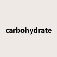 carbohydrate是什么意思