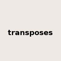 transposes是什么意思