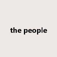 the people是什么意思