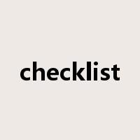 checklist是什么意思