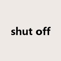 shut off是什么意思