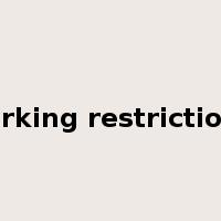 parking restrictions是什么意思