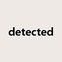 detected是什么意思