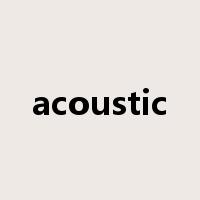 acoustic是什么意思