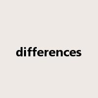 differences是什么意思