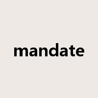 mandate是什么意思