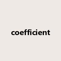 coefficient是什么意思