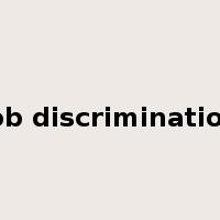 job discrimination是什么意思