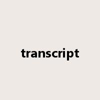 transcript是什么意思