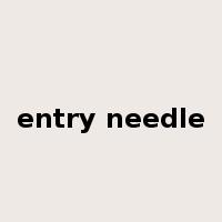 entry needle是什么意思