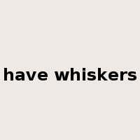 have whiskers是什么意思