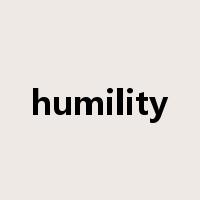 humility是什么意思