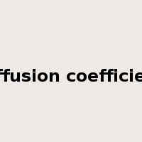 diffusion coefficient是什么意思