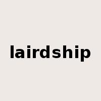 lairdship是什么意思