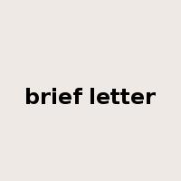 brief letter是什么意思