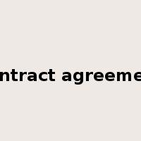 contract agreement是什么意思