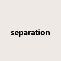 separation是什么意思