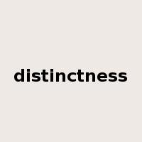 distinctness是什么意思