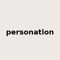 personation是什么意思