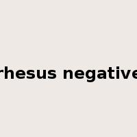 rhesus negative是什么意思