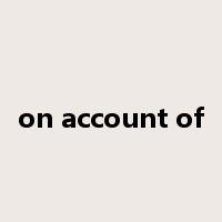 on account of是什么意思