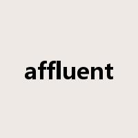 affluent是什么意思