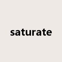 saturate是什么意思