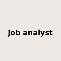 job analyst是什么意思