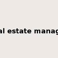 real estate manager是什么意思