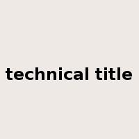 technical title是什么意思