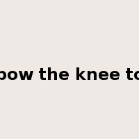 bow the knee to是什么意思