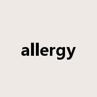 allergy是什么意思