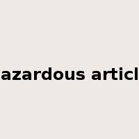 hazardous article