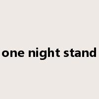 one night stand是什么意思