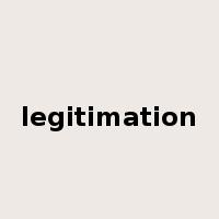 legitimation是什么意思