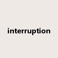 interruption是什么意思